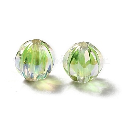 Perline acriliche iridescenti arcobaleno con placcatura uv bicolore&nbsp;TACR-D010-05F