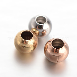 Séparateurs perles rondes en laiton, couleur mixte, 3mm, Trou: 1mm