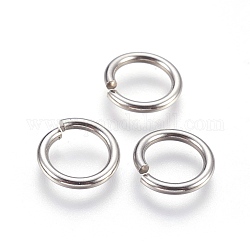 304 in acciaio inox anelli di salto aperto, colore acciaio inossidabile, 12 gauge, 14x2mm, diametro interno: 10mm, 300pcs/scatola