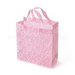 Borse riutilizzabili ecologiche, shopper in tessuto non tessuto, perla rosa, 26.6x12.75x31cm