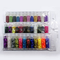 Pendants or Nail Care Decoration Accessories, Mixed Color, 40x11x11mm, 12bottles/bag, about 3.27g/bottle