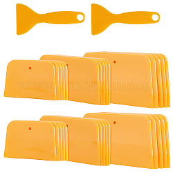 Пластиковый скребок, инструмент для ламинирования, инструмент для установки защитной виниловой пленки автомобиля, золотые, 9.7~15.5x5.7~8.7x0.2~0.3 см, 5 шт / пакет