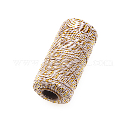 Fils de ficelle de coton pour l'artisanat tricot fabrication, blé, 2mm, environ 109.36 yards (100 m)/rouleau