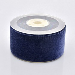 Cinta de terciopelo de poliéster para embalaje de regalo y decoración de festival, azul medianoche, 2 pulgada (50 mm), aproximamente 20yards / rodillo (18.29 m / rollo)
