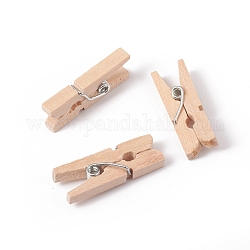 Mollette artigianali in legno naturale, mollette, clip fotografiche artigianali, Burlywood, 25.5x8.5x5.5mm
