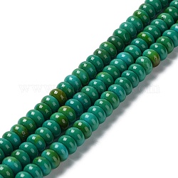 Chapelets de perles en howlite naturelle, teinte, rondelle, 8~8.5x5mm, Trou: 1.4mm, Environ 80~81 pcs/chapelet, 15.35~15.55'' (39~39.5 cm)