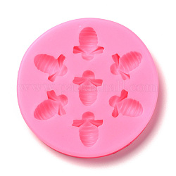 DIY пчелиные узоры пищевые силиконовые Молды для помадки, для украшения торта поделки, изготовление ювелирных изделий из уф и эпоксидной смолы, ярко-розовый, 87x10 мм, внутренний диаметр: 23x20 мм