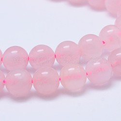 Natürliche madagascar Rosenquarz Perlen Strads, Klasse A, Runde, 6 mm, Bohrung: 0.8 mm, ca. 60~63 Stk. / Strang, 15~16 Zoll