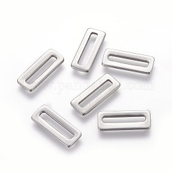 201 anelli di collegamento in acciaio inox, rettangolo, colore acciaio inossidabile, 20x8x1.5mm, Foro: 2.5x16 mm