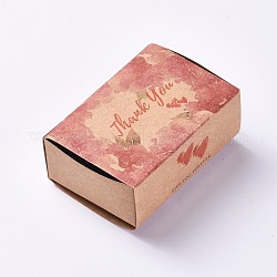 Scatola di cassetto di carta pieghevole portatile creativa, Scatole per imballaggio regalo di caramelle per matrimonio, rettangolo, modello di fiore, colorato, scatola: 8.4x6x3 cm