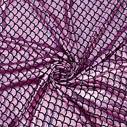 Tela de escamas de sirena Fingerinspire, holograma púrpura orquídea de 39x59 pulgada, tela elástica de 2 vías a escala de pescado, spandex brillante, tela elástica con estampado de sirena a escala de pescado para costura de ropa, diy artesanal