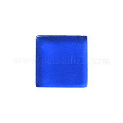 ガラスカボション  モザイクタイル  家の装飾やdiyの工芸品  正方形  ブルー  15x15x3.5mm  約1200個/1000g
