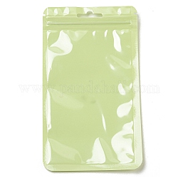 Sacs rectangulaires en plastique à fermeture éclair yin-yang, sacs d'emballage refermables, sac auto-scellant, vert clair, 16x9x0.02 cm, épaisseur unilatérale : 2.5 mil (0.065 mm)