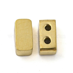 イオンプレーティング（ip）304ステンレス鋼マルチ連リンク  長方形  ゴールドカラー  4x8x4mm  穴：1.4mm