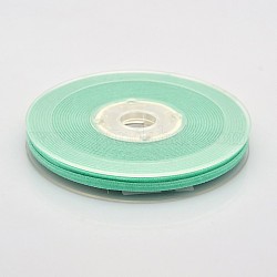 Cinta de terciopelo de poliéster para embalaje de regalo y decoración de festival, verde primavera medio, 1/8 pulgada (4 mm), aproximamente 100yards / rodillo (91.44 m / rollo)