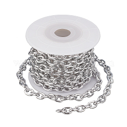 Chgcraft kit fai da te per la creazione di collane a catena, inclusa catena di cordoli in alluminio da 3 m, platino, 10x7x2mm
