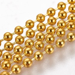 Eisenkugelketten, gelötet, golden, 2 mm