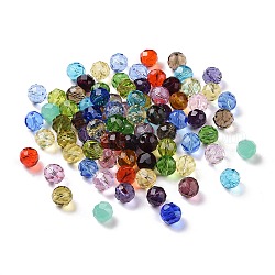 Perle di cristallo austriache imitazione di vetro, sfaccettato, tondo, colore misto, 8mm, Foro: 1.5 mm