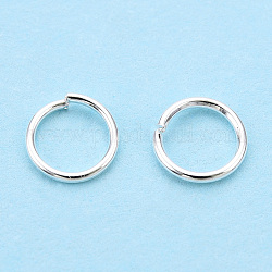 Ferro anelli di salto aperto, nichel libero, anello rotondo, argento, 21 gauge, 6x0.7mm, diametro interno: 4.5mm, circa 20000pcs/1000g