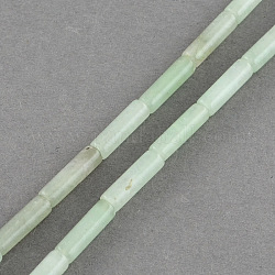 Natural Green Aventurine Beads Strands, Tube, Honeydew, 13x4~5mm, Hole: 1mm, about 27~30pcs/strand, 15.3inch