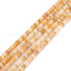 Natural Yellow Aventurine Beads Strands, Heishi Beads, Flat Round/Disc, 4~4.5x2.5mm, Hole: 0.6mm, about 152pcs/strand, 15.04''(38.2cm)