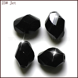 Abalorios de cristal austriaco de imitación, aaa grado, facetados, bicono, negro, 8x10.5mm, agujero: 0.9~1 mm