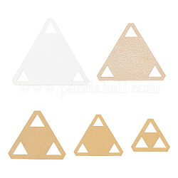 Acryllehre Messlineal Werkzeug, Dreieck, Transparent, 4.5~9x5.15~10.35x0.3 cm, 5 Stück / Set