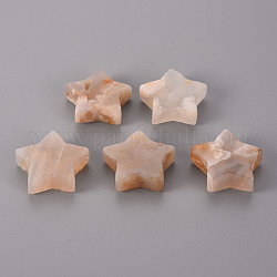 Natürliche Kirschblüten-Achat-Sorgensteine in Sternform, Taschenstein zum Ausgleichen der Hexenmeditation, 30x31x10 mm