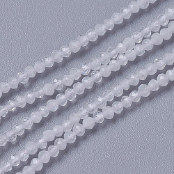 Natural Rainbow Moonstone Beads Strands, Faceted, Round, 2~3x2~2.5mm, Hole: 0.2mm, about 181~210pcs/strand, 15.9~16.3 inch(40.4~41.5cm)