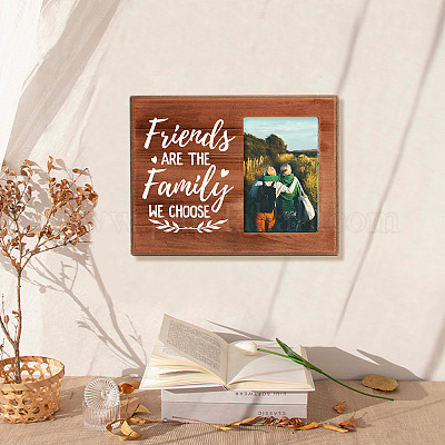Shop FINGERINSPIRE Friends Are the Family We Choose Picture Frame 4x6 inch  Going Away Picture Frame with Heart Pattern Hanging/Tabletop Wooden Best  Friend Gift Frame for Birthday Graduation College Leaving for Jewelry