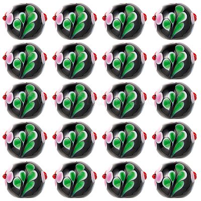 20 pz perline irregolari in vetro soffiato fatte a mano&nbsp;LAMP-SZ0001-52C-1