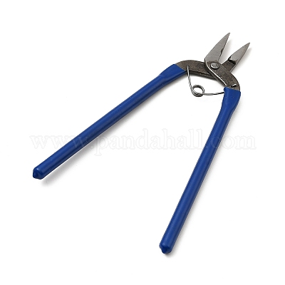 65# Carbon Steel Jewelry Pliers, Flat Nose Pliers, Dark Blue, 19x11.2x0.9cm