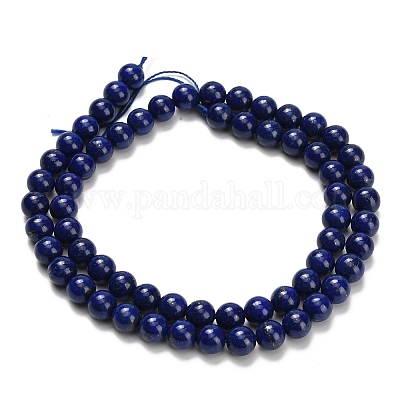 Natürlicher Lapislazuli Perlenstränge&nbsp;G-L642-B05-6mm-1