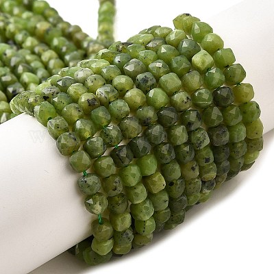Natürliche kanadische Jade Perlen Stränge&nbsp;G-G259-C03-4x4mm-1