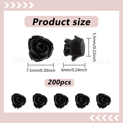 200 Stück opake Harz-Cabochons&nbsp;CRES-ME0001-05-1