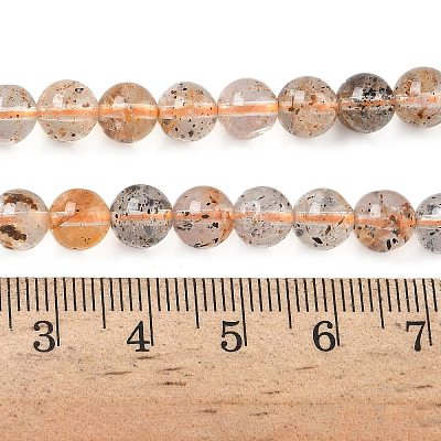 Stränge natürlicher Herkimer-Diamantperlen&nbsp;G-Z115-C03-6mm-1