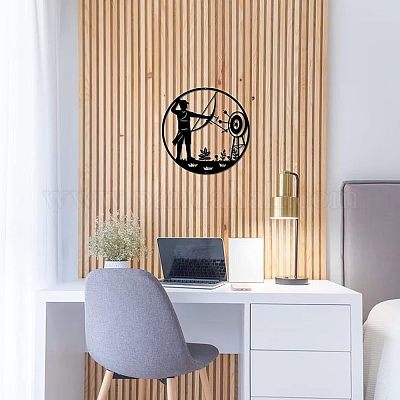 Décorations murales en fer&nbsp;HJEW-WH0067-011-1
