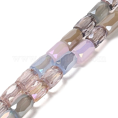 Chapelets de perles en verre électroplaqué&nbsp;EGLA-D030-08A-1