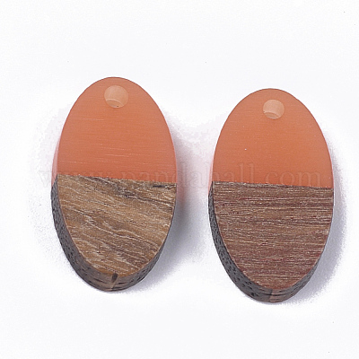 Pendenti in resina e legno di noce&nbsp;RESI-S358-71E-1