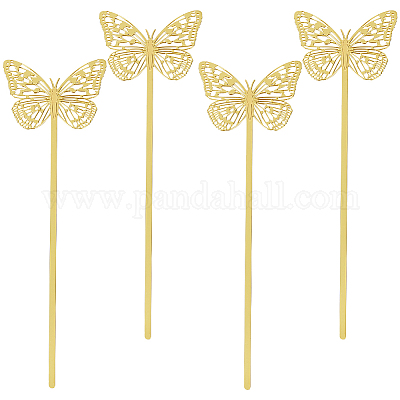 4 segnalibro in ottone cavo&nbsp;AJEW-SC0002-82-1