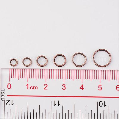 PandaHall Anellini di Ferro Doppio Loop Argento 10 mm di diametro 1.0 mm di spessore 