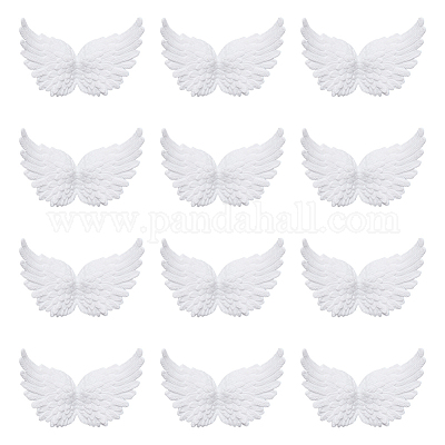 Wholesale GORGECRAFT 12PCS 3 3D Mini White Feather Plastic Angel Wings  Small Christmas Tree Ornaments Costume Applique Patches for Cake Backpack  Diy Handmade Crafts Accessories Christmas Party Decorative Props 