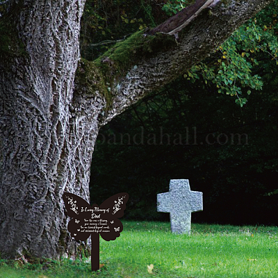 Wholesale GLOBLELAND Memorial Remembrance Plaque Stake Acrylic Plaque  Memorial Commemoratory Sign Garden Remembrance Decoration for Dad's Funeral  Anniversary 
