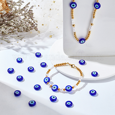 Shop NBEADS 60 Pcs Evil Eye Beads for Jewelry Making - PandaHall Selected