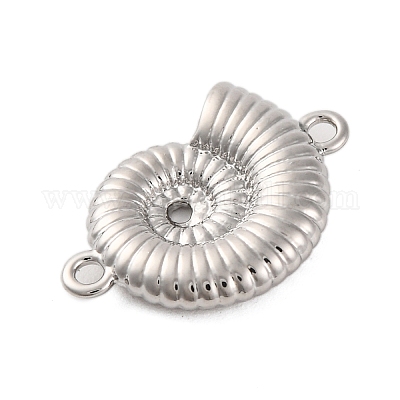 Gestellplattierung Messing Muschelform Verbindungsstück Charms&nbsp;KK-Z070-14P-1