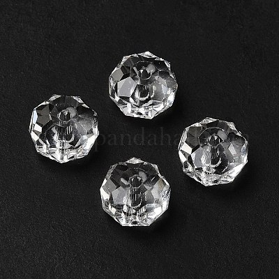 Perles de verre k9 transparentes&nbsp;GLAA-E048-01B-1