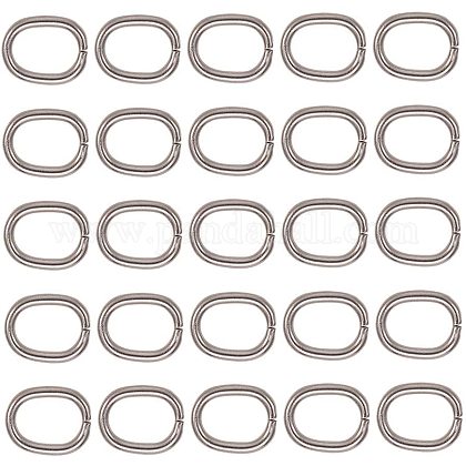 PH PandaHall 1 Bag About 40Pcs 304 Stainless Steel Close but Unsoldered Oval Jump Rings Wire 13-Gauge STAS-PH0005-08-1