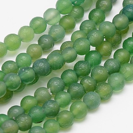 Natural Agate Beads Strands G-G590-8mm-06-1