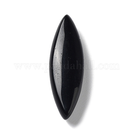 Perles d'oeil de maison d'onyx noir naturel (teint et chauffé) G-K346-01A-1