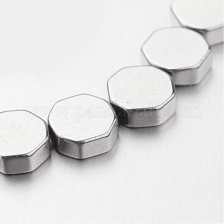 Chapelets de perles en hématite synthétique sans magnétique G-F300-59-01-1